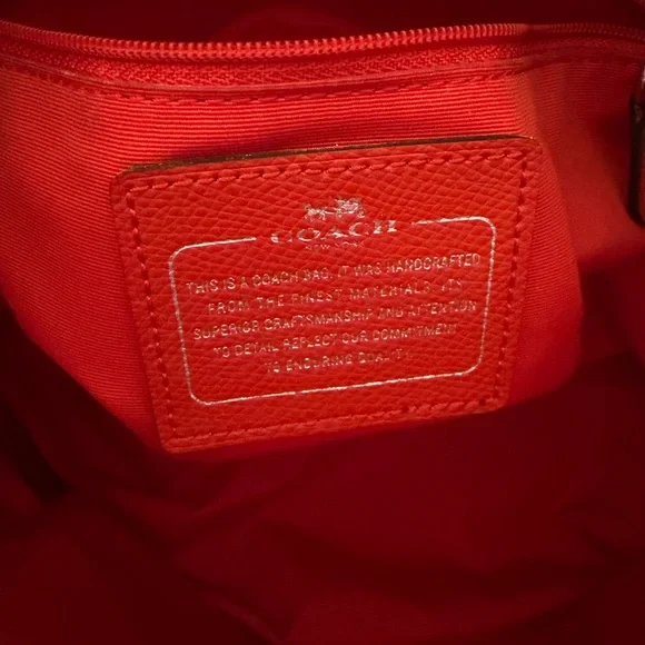 Coach Red White Floral Women's Tote Bag - Picture 7 of 9